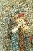 Anders Zorn i talienska gatumusikanter oil painting on canvas